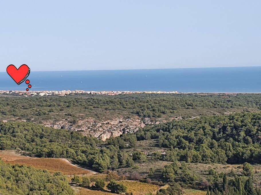 T2 Cosy A La Plage, Terrasse Vue Sur Mer Et Parking Privatif Нарбонн Екстер'єр фото